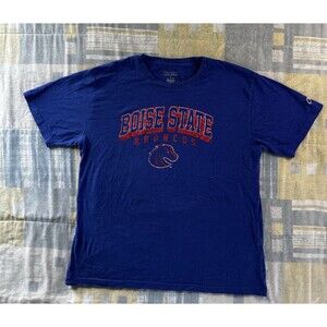 Boise State Broncos Champion Blue Short Sleeve Crew Neck Men's Sz L